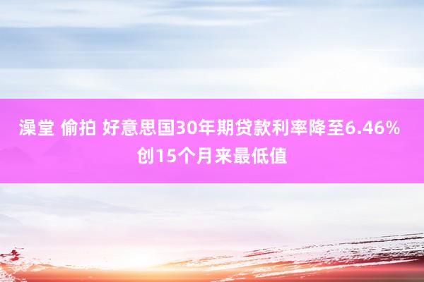 澡堂 偷拍 好意思国30年期贷款利率降至6.46% 创15个月来最低值