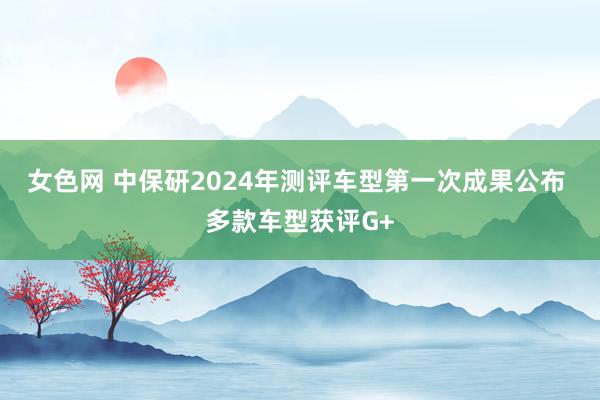 女色网 中保研2024年测评车型第一次成果公布 多款车型获评G+