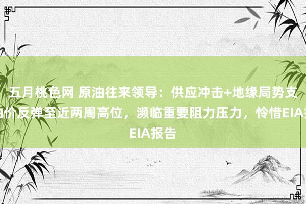 五月桃色网 原油往来领导：供应冲击+地缘局势支援油价反弹至近两周高位，濒临重要阻力压力，怜惜EIA报告