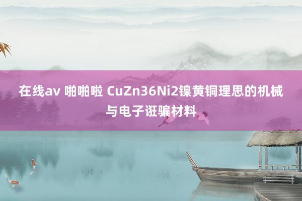 在线av 啪啪啦 CuZn36Ni2镍黄铜理思的机械与电子诳骗材料