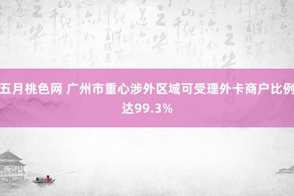 五月桃色网 广州市重心涉外区域可受理外卡商户比例达99.3%