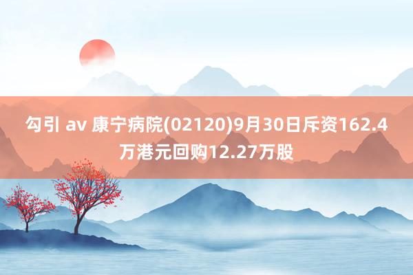 勾引 av 康宁病院(02120)9月30日斥资162.4万港元回购12.27万股