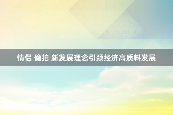 情侣 偷拍 新发展理念引颈经济高质料发展