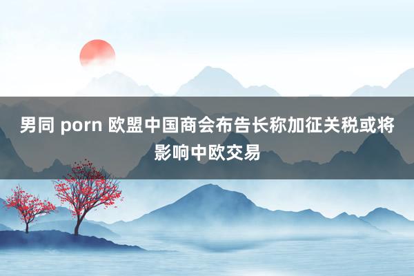 男同 porn 欧盟中国商会布告长称加征关税或将影响中欧交易