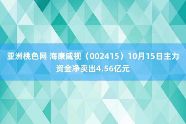 亚洲桃色网 海康威视（002415）10月15日主力资金净卖出4.56亿元