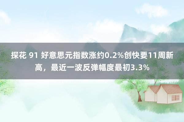 探花 91 好意思元指数涨约0.2%创快要11周新高，最近一波反弹幅度最初3.3%