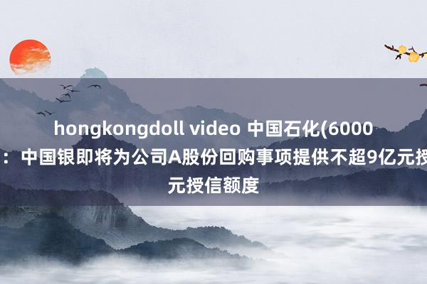 hongkongdoll video 中国石化(600028.SH)：中国银即将为公司A股份回购事项提供不超9亿元授信额度