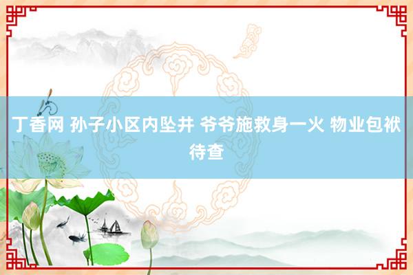 丁香网 孙子小区内坠井 爷爷施救身一火 物业包袱待查