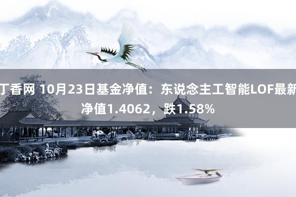 丁香网 10月23日基金净值：东说念主工智能LOF最新净值1.4062，跌1.58%