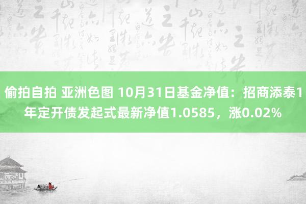 偷拍自拍 亚洲色图 10月31日基金净值：招商添泰1年定开债发起式最新净值1.0585，涨0.02%