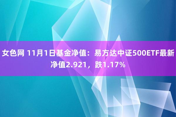 女色网 11月1日基金净值：易方达中证500ETF最新净值2.921，跌1.17%