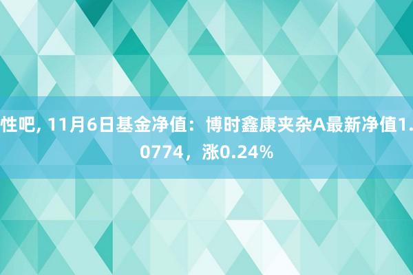 性吧， 11月6日基金净值：博时鑫康夹杂A最新净值1.0774，涨0.24%